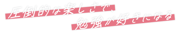 圧倒的な楽しさで、勉強が好きになる