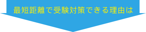 最短距離で受験対策できる理由は