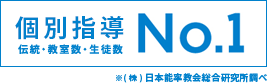 個別指導 伝統・教室数・生徒数NO.1※ ※(株)日本能率教会総合研究所調べ