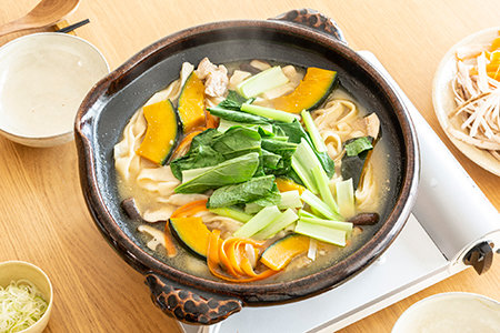 身体の芯からぽっかぽか 風邪予防に 塩こうじ鶏のほうとう風鍋 明光プラス 身体の芯からぽっかぽか 風邪予防に 塩こうじ鶏のほうとう風鍋 明光プラス
