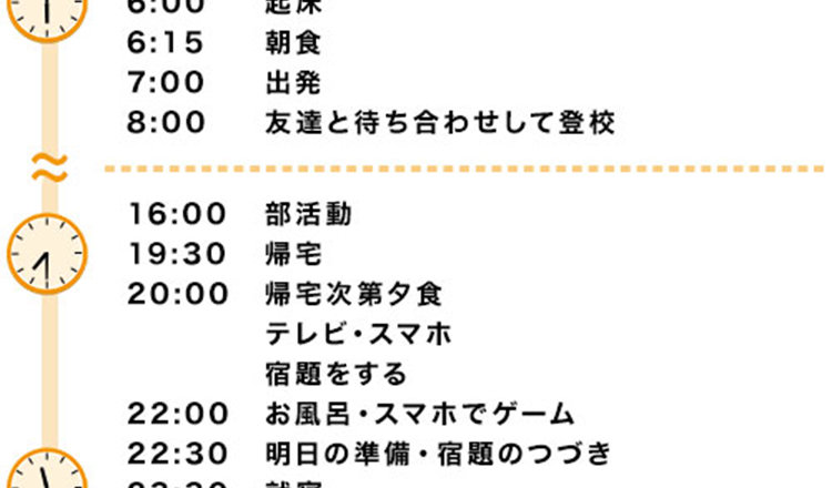 今どきの中 高生はどんな1日を送っている 平日 休日の過ごし方シミュレーション19 明光プラス